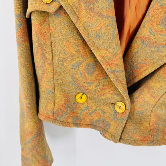 Vintage Made in Italy Wool Blend Cropped Jacket Size 42 Equestrian Style - Picture 7 of 9